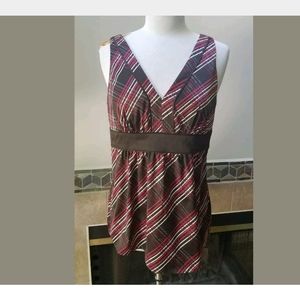 New York & company blouse tank top striped